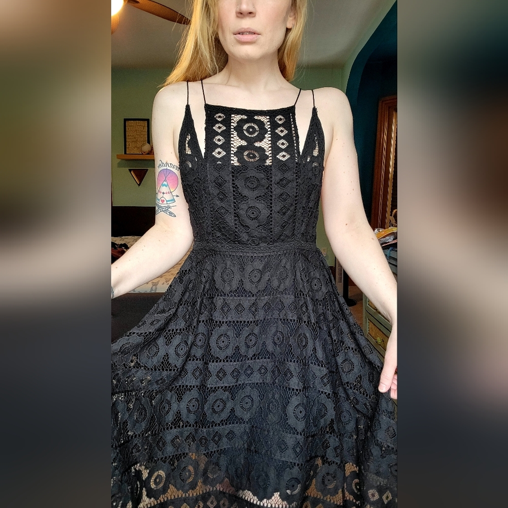 Free People Cut-out Lace Backless Dress, size 12
